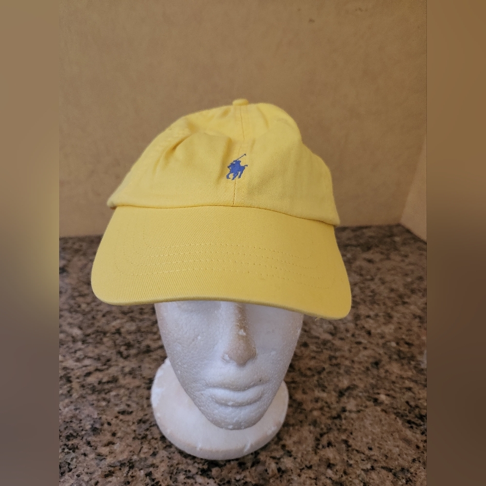 Polo By Ralph Lauren Yellow Polo Cap with Grey Logo